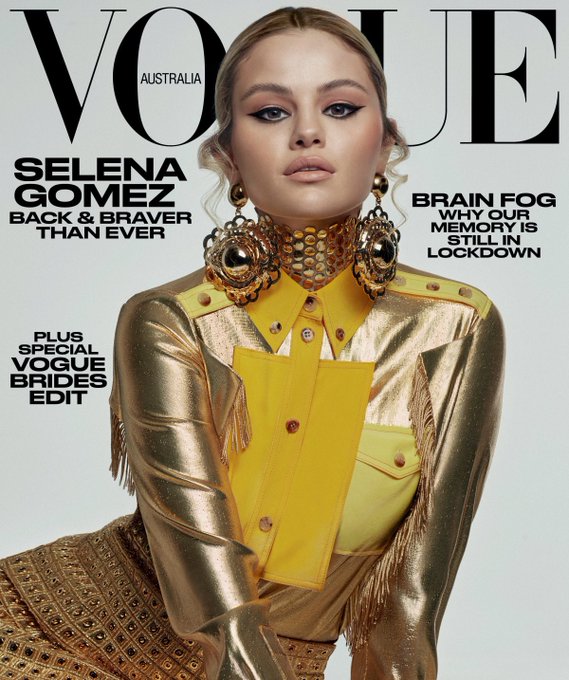 Selena Gomez Wore  Burberry For Vogue Singapore July /August Issue