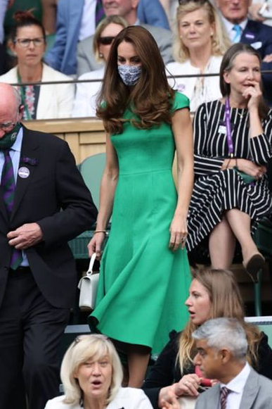 Kate Middleton  Wore  Emilia Wickstead  Dress @ Wimbledon