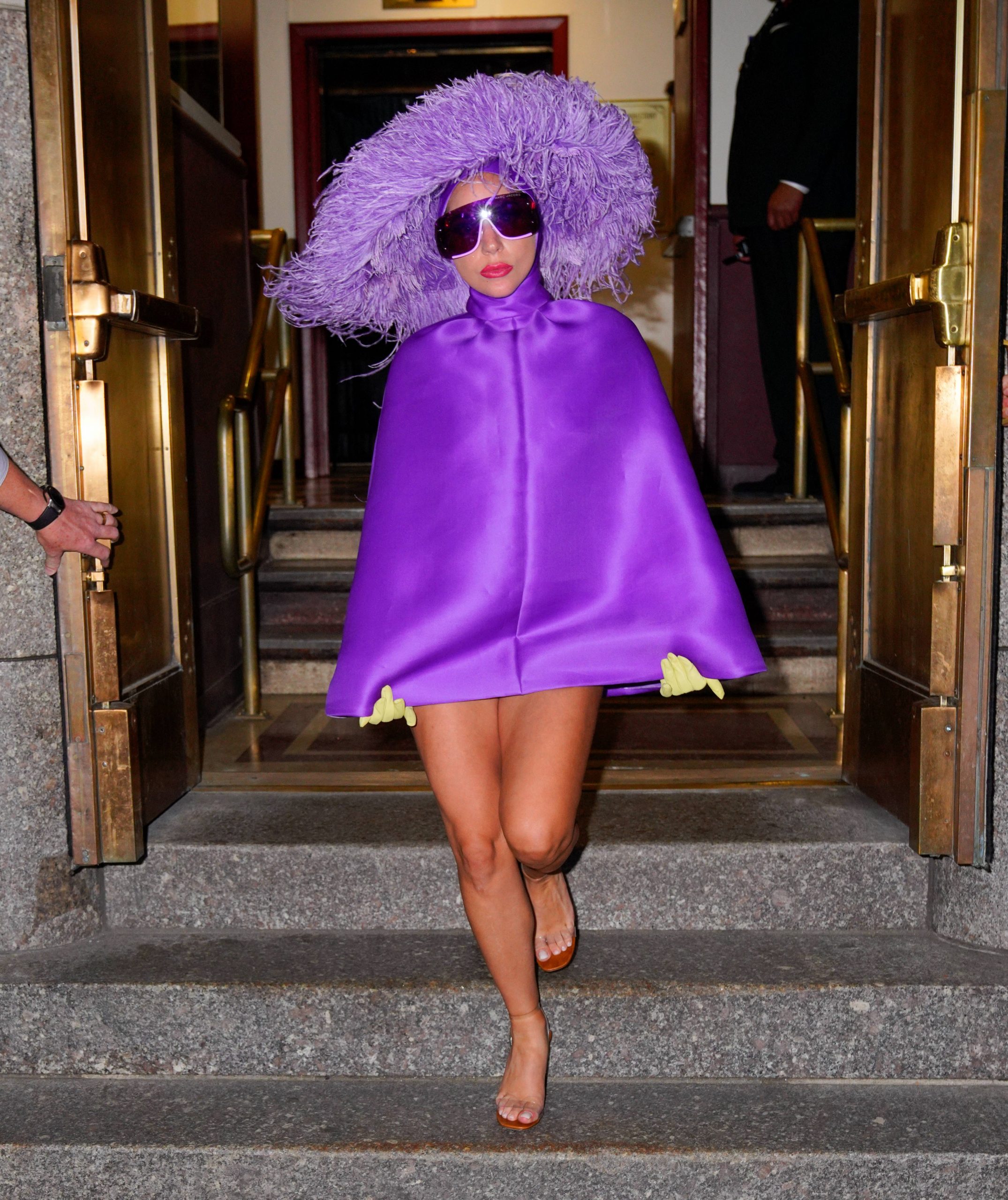 Lady Gaga Wears Valentino Couture Out in New York