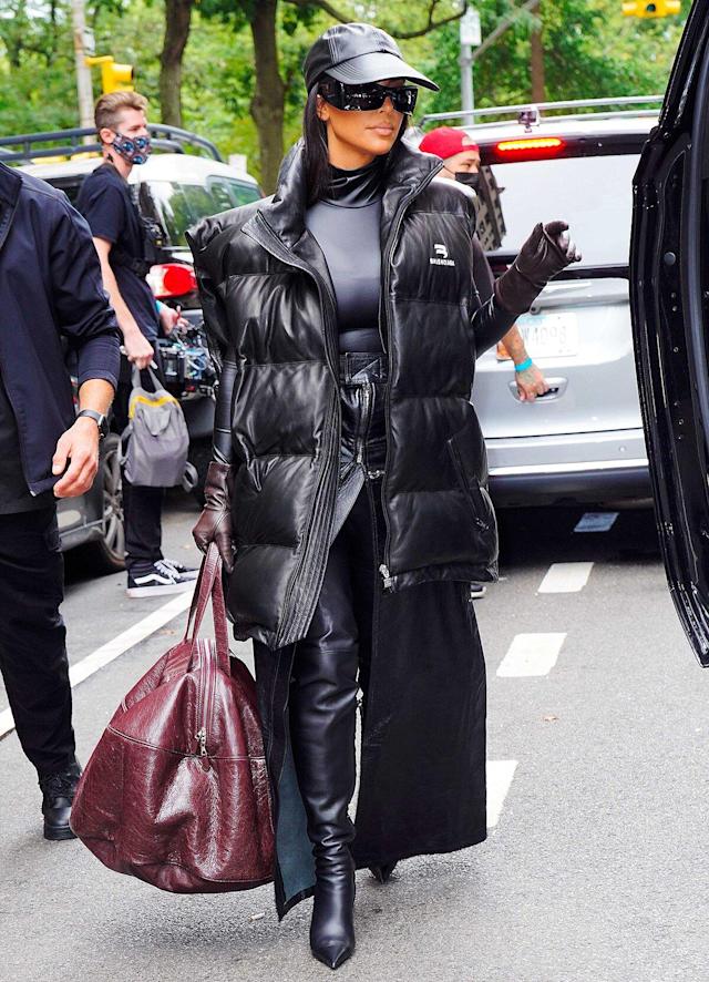 kim-kardashian-prepares-for-snl-hosting-wearing-balenciaga-puffer-vest