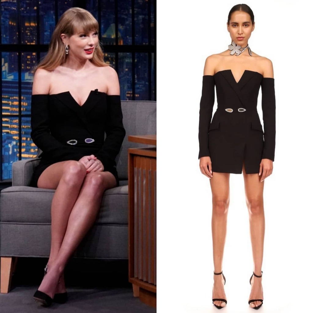 Taylor Swift wore David Koma @ &#39;Late Night with Seth Meyers&#39; - Fashionsizzle