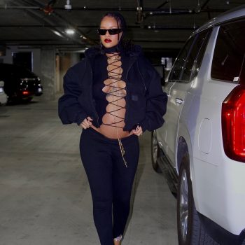 pregnant-rihanna-wears-jean-paul-gaultier-black-lace-up-cardigan-out-in-beverly-hills-february-6-2022
