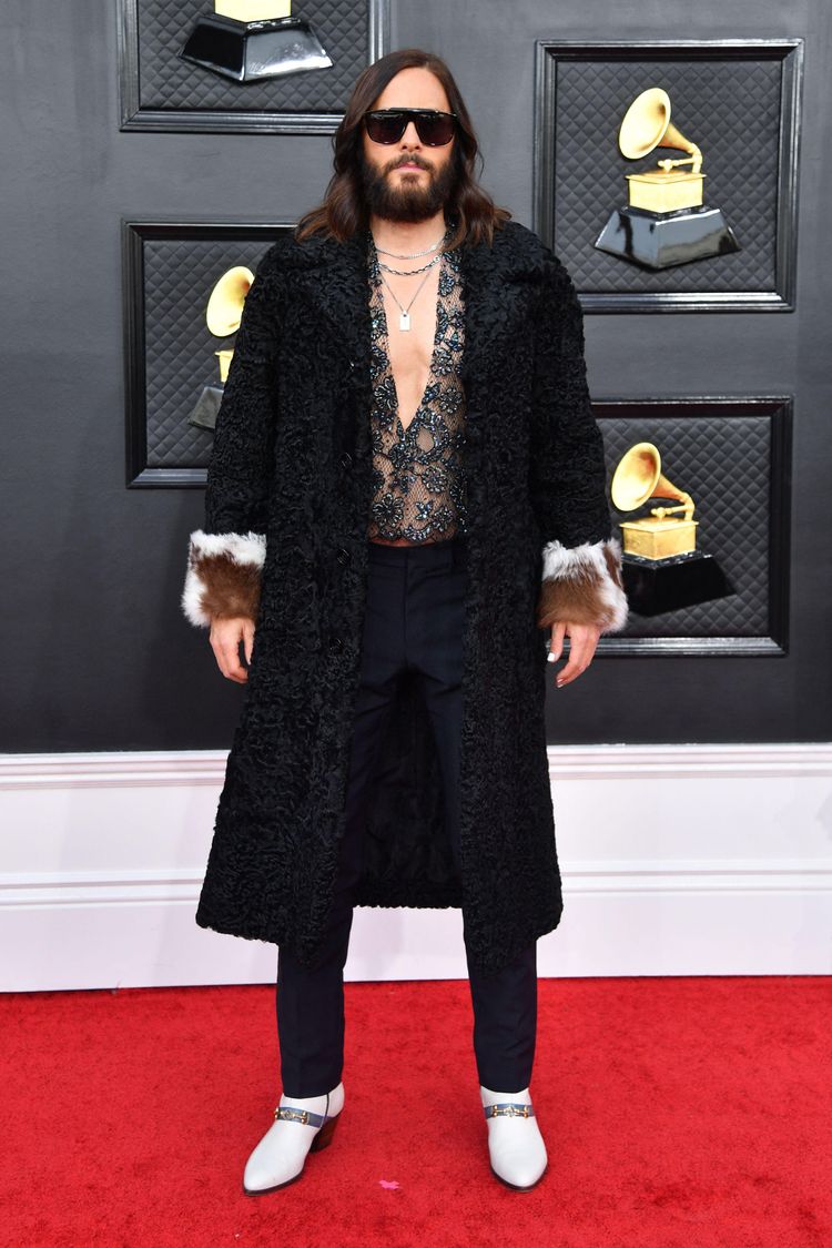 Jared Leto  wore Gucci @ 2022 Grammy Awards