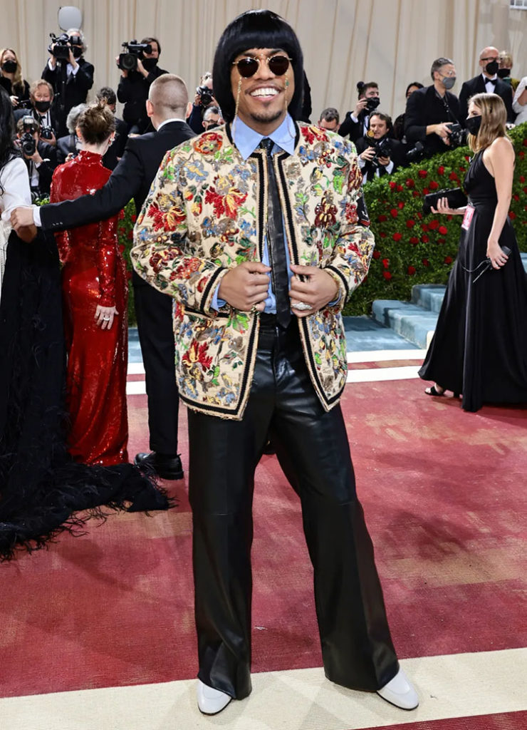 Anderson Paak wore  floral Gucci jacket @ 2022 Met Gala