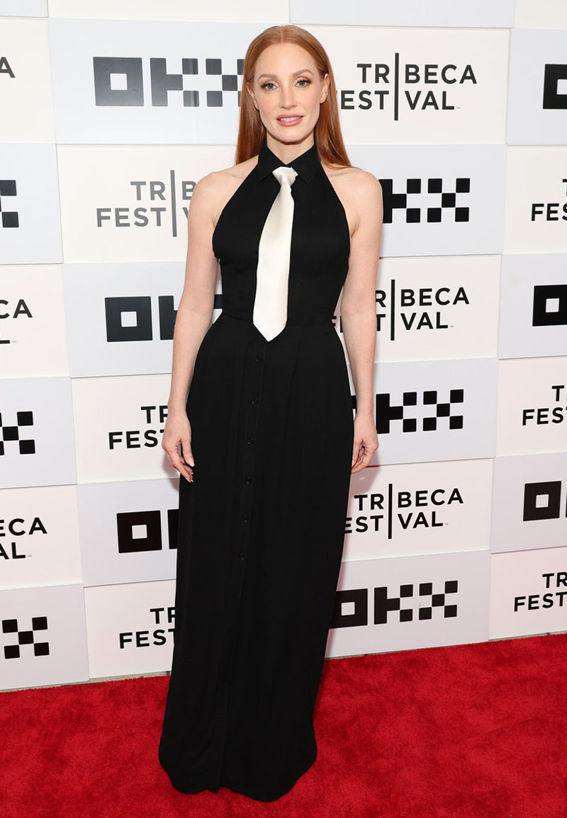 Jessica Chastain Wore Ralph Lauren Collection  @ ‘The Forgiven’ Tribeca Film Festival Premiere