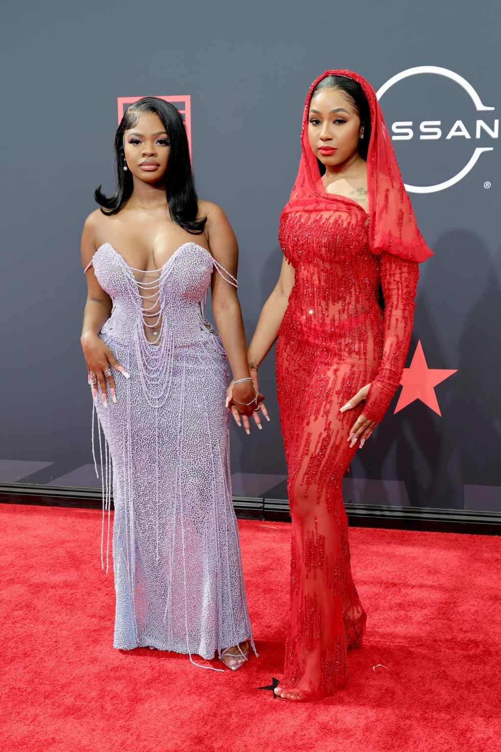 JT and Yung Miami of City Girls attend the 2022 BET Awards