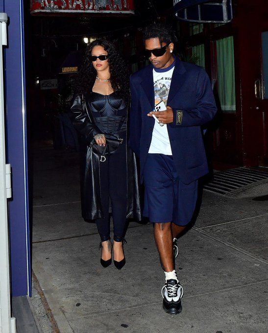 Rihanna  wears Corset  & Cone Bra  on Date Night With A$AP Rocky 2 Months After Giving Birth
