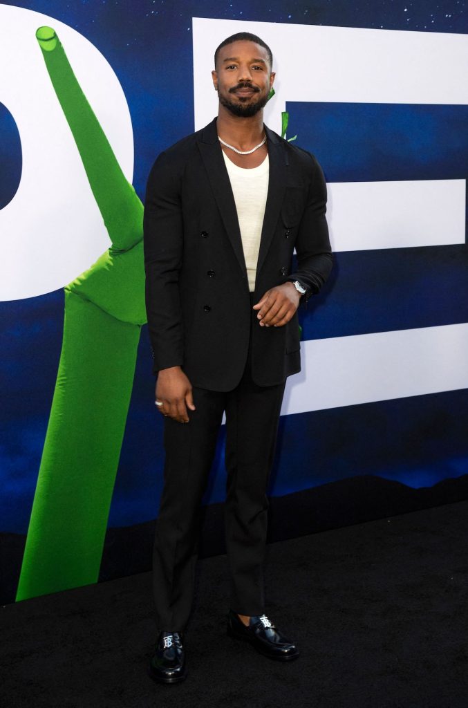 Michael B. Jordan wore Burberry suit @ “Nope” LA Premiere