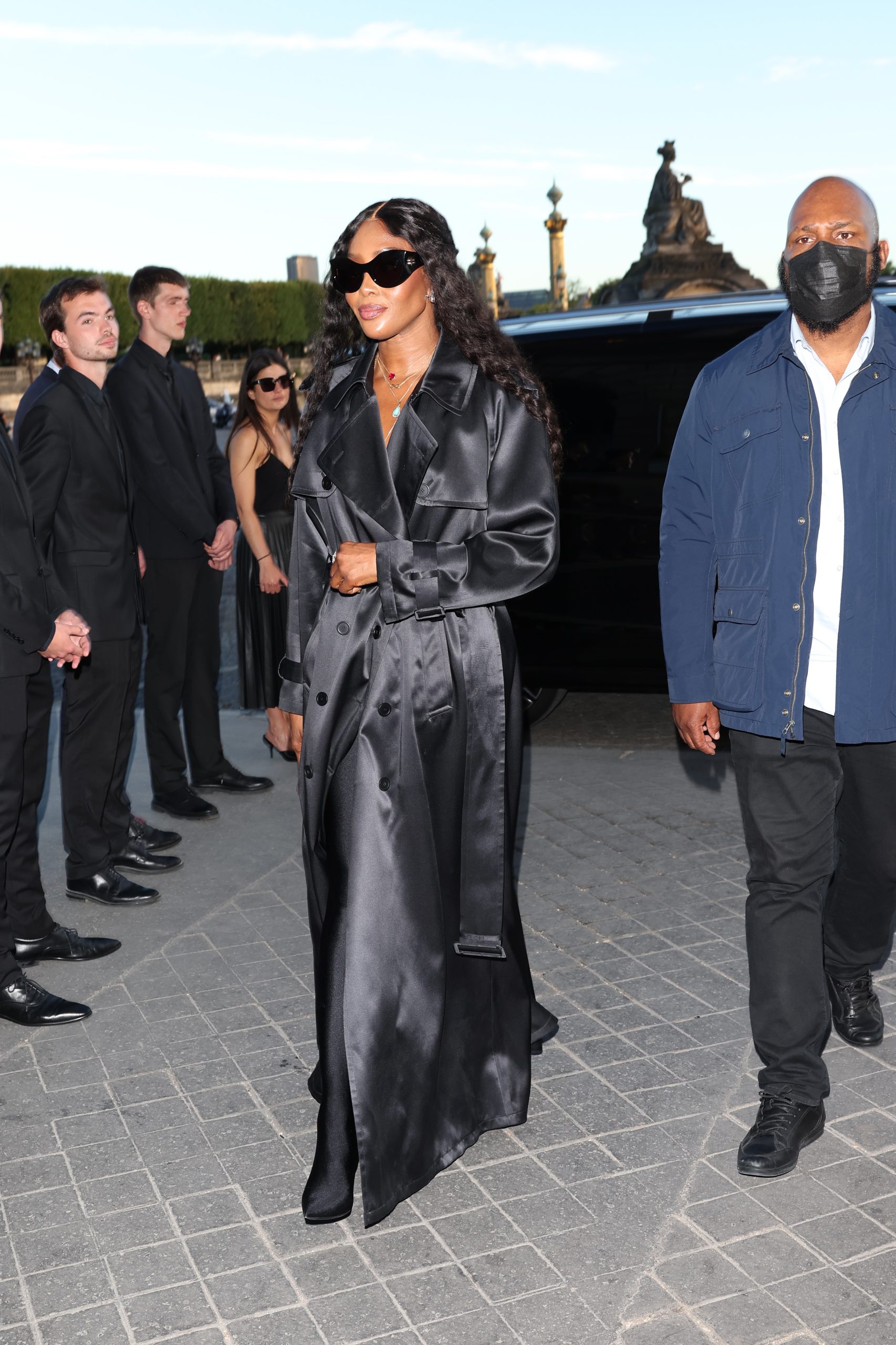 Naomi Campbell arrives at Hotel de la Marine  in Paris For Balenciaga Dinner