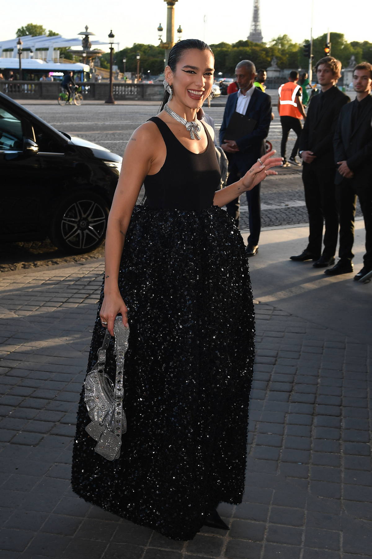 Dua Lipa attends the Balenciaga afterparty during Paris Fashion Week in Paris