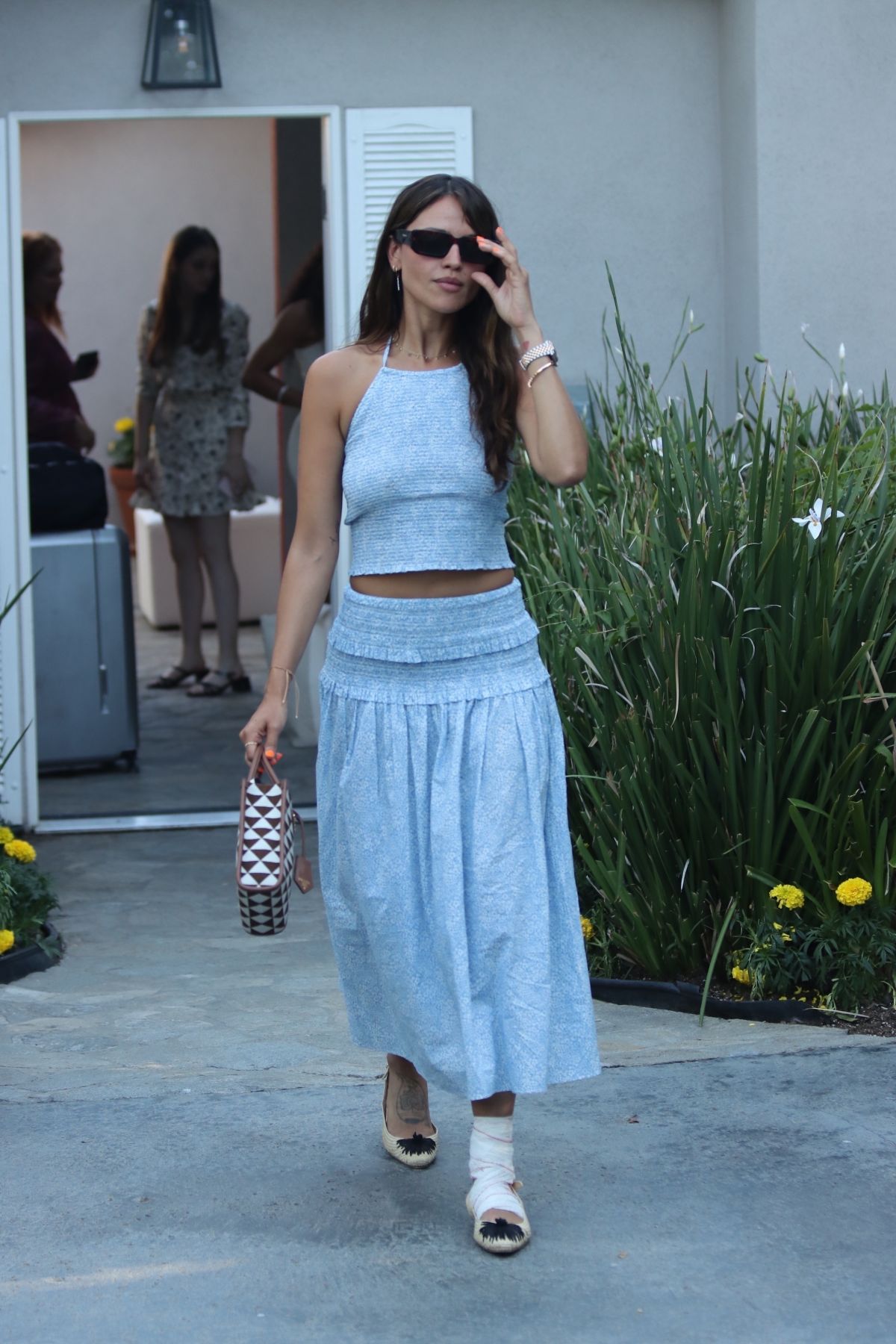 Eiza Gonzalez wore   J. Crew Out In  Brentwood August 14, 2022