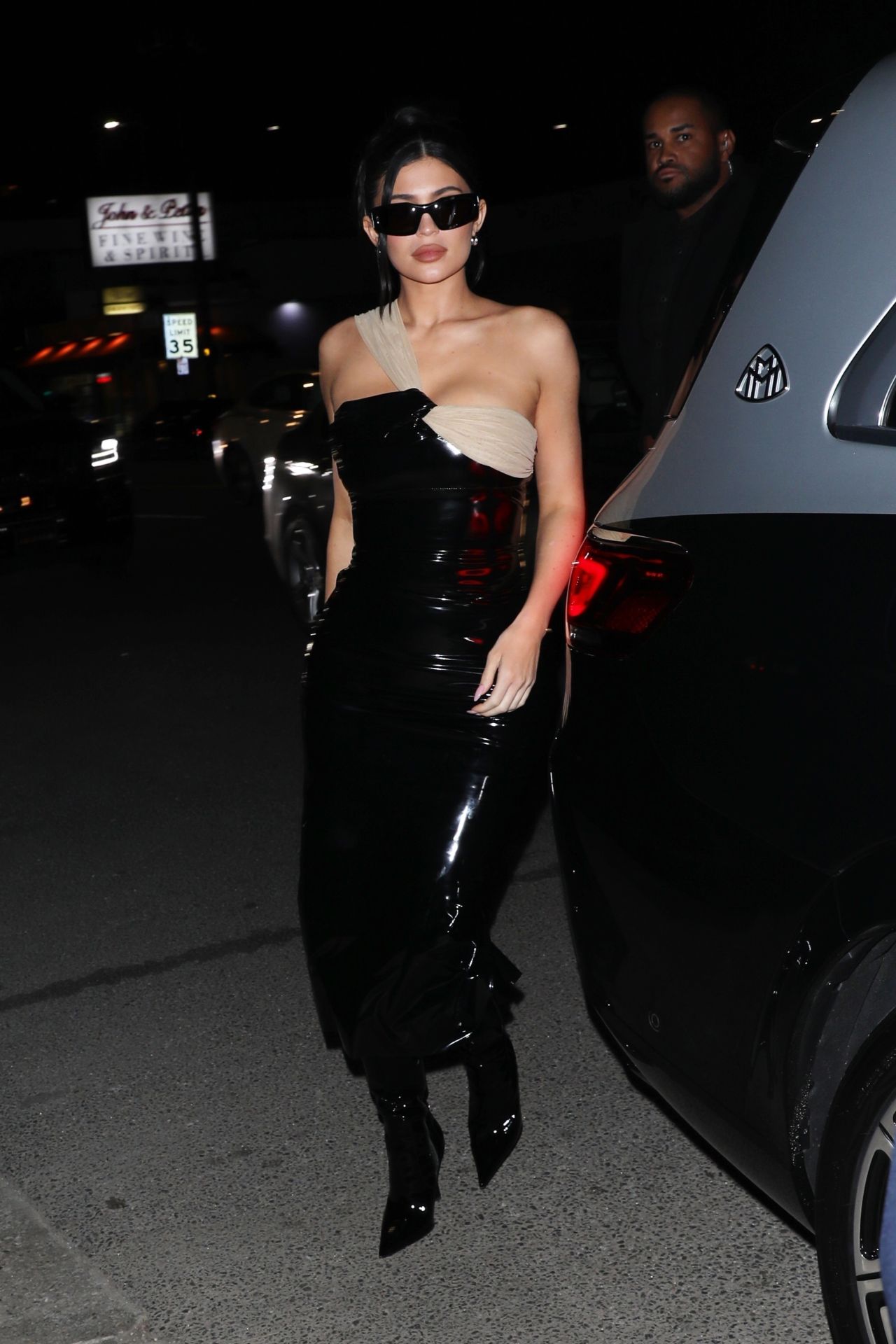 Kylie Jenner wore PVC Long Dress @ Sunny Vodka event 2022