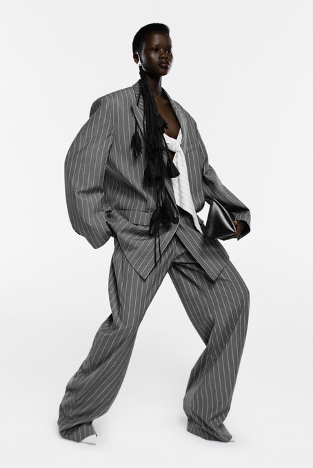 Dua Lipa wore Grey Pinstripe Suit @ Variety Hitmakers 2022