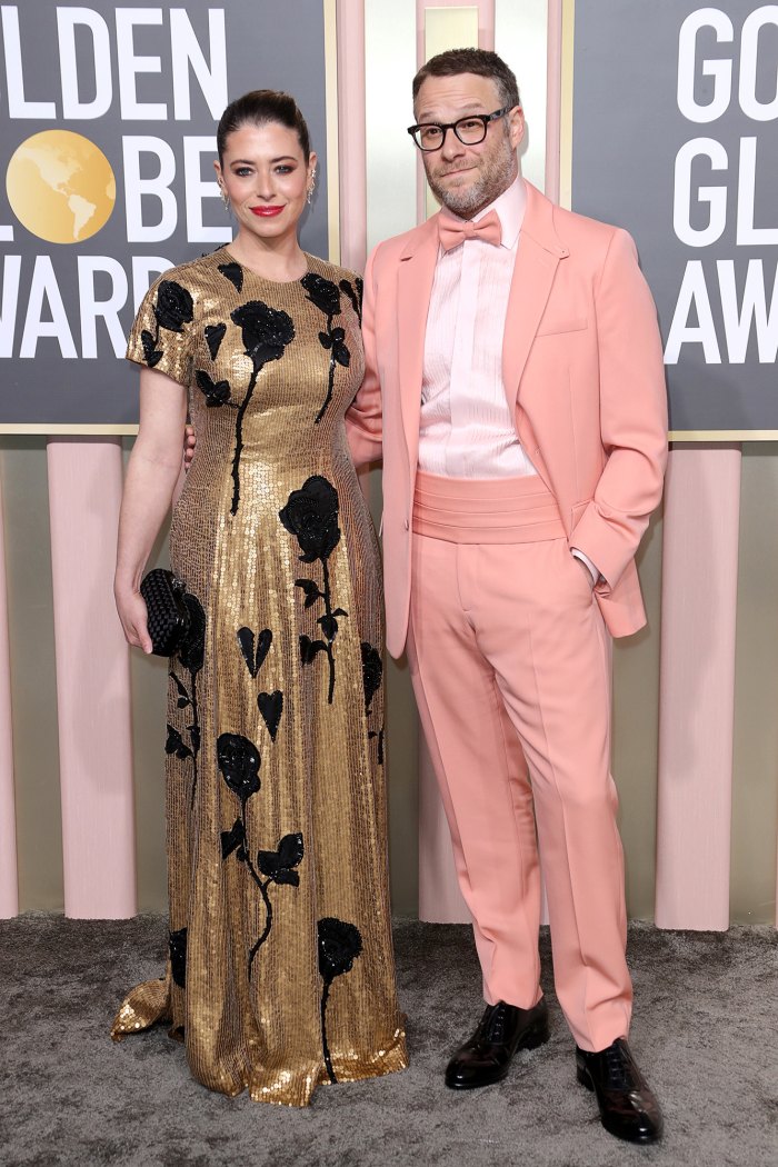Lauren Miller and Seth Rogen  @ Golden Globes 2023