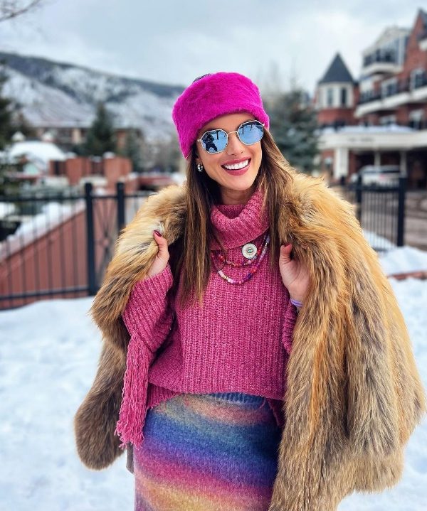 Alessandra Ambrosio Wears Privé Revaux Eyewear in Aspen
