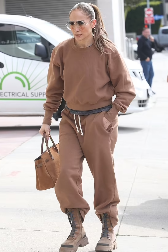 Jennifer Lopez rocks  Hermes Birkin Bag  with Hiking Boots Out in  LA February  2023
