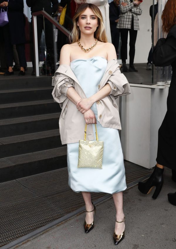 Emma Roberts  Front Row  @ Prada Fashion Show at Milan Fashion Week  Fall 2023