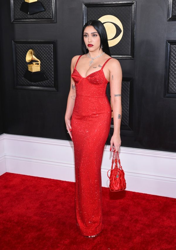 Lourdes Leon in Red Area Gown @ Grammys 2023