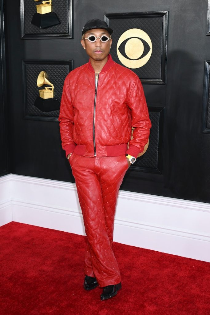 Grammy 2023 Pharrell Williams Fur Coat