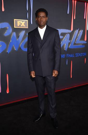 Damson Idris in PRADA @ Snowfall’ final season premiere In Los Angeles