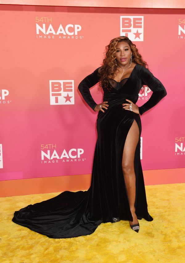 Serena Williams wore Custom Brandon Blackwood  @ NAACP Image Awards 2023