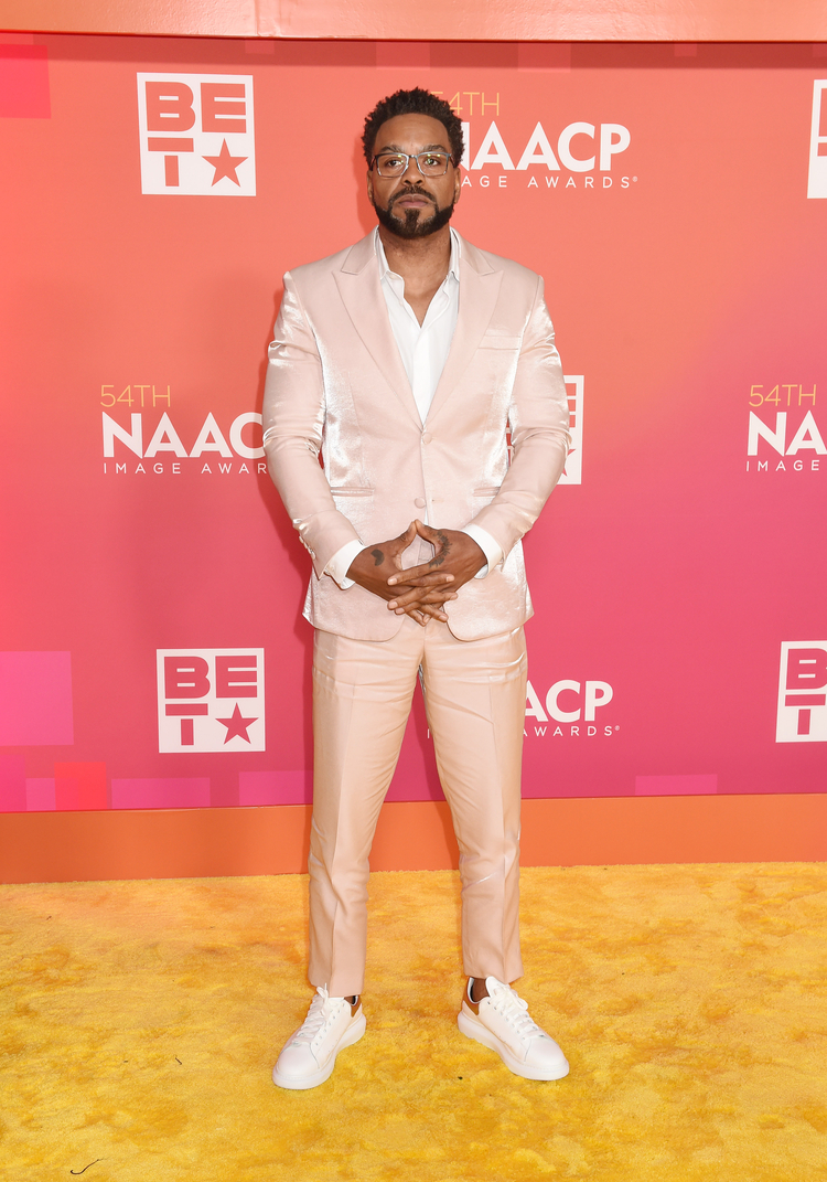 Method Man Rocks Pale Pink Suit NAACP Image Awards 2023