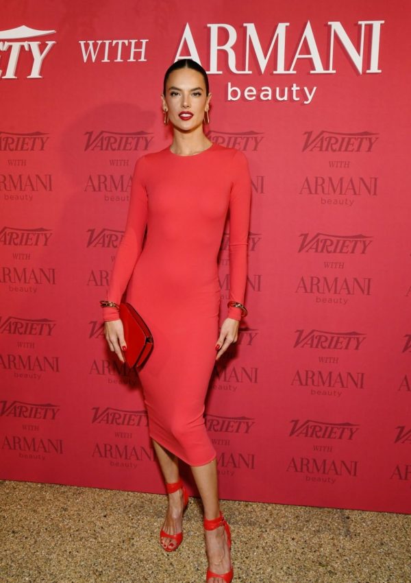 Alessandra Ambrosio  wears Red Dress @ Variety Makeup Artistry Dinner  2023