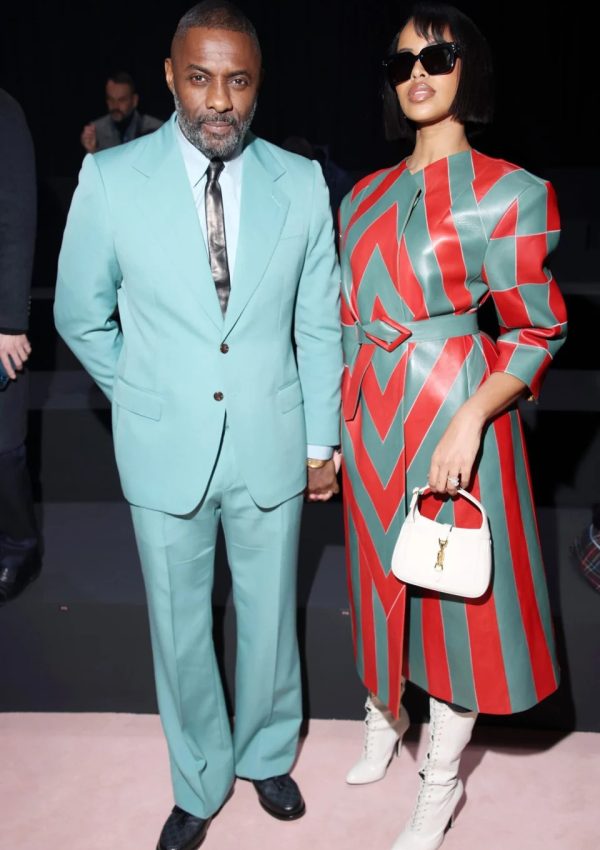 Idris Elba and Sabrina Dhowre  Front Row @ Gucci  Milan Fashion Week Fall/Winter 2023/24  in Italy