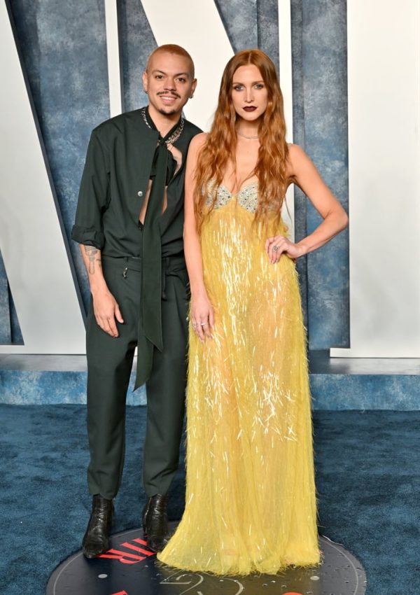 Evan Ross  & Ashlee Simpson   attended  2023   Vanity Fair Oscars party