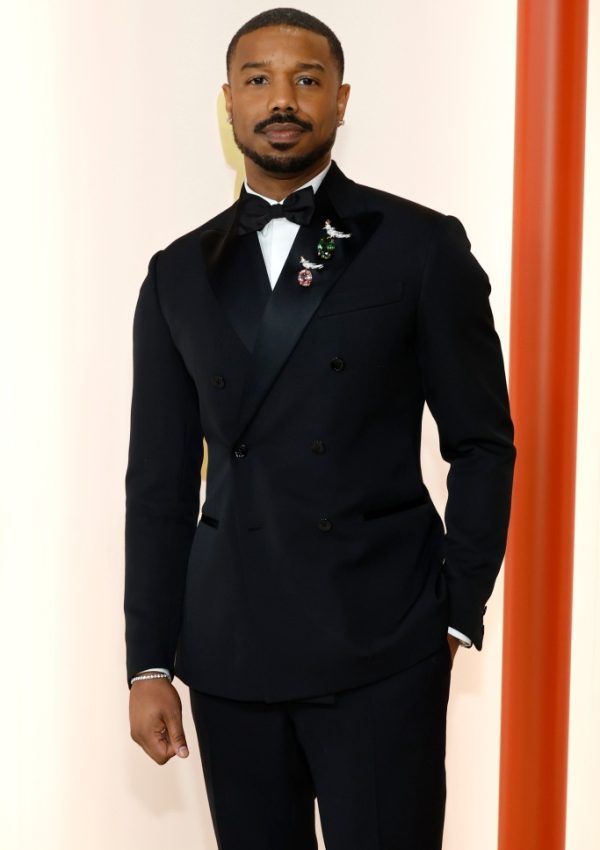 Michael B. Jordan Wore Two of Tiffany’s  Brooches at the Oscars 2023