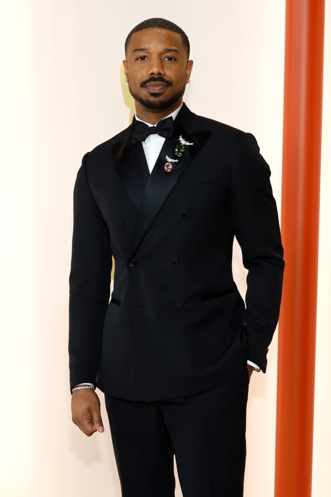 Michael B. Jordan Wore Two of Tiffany's Brooches at the Oscars