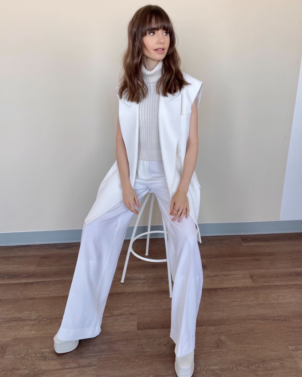 Lily Collins wore Michael Kors Collection @ to an event in Boston, MA March  2023 | Digital Magazine