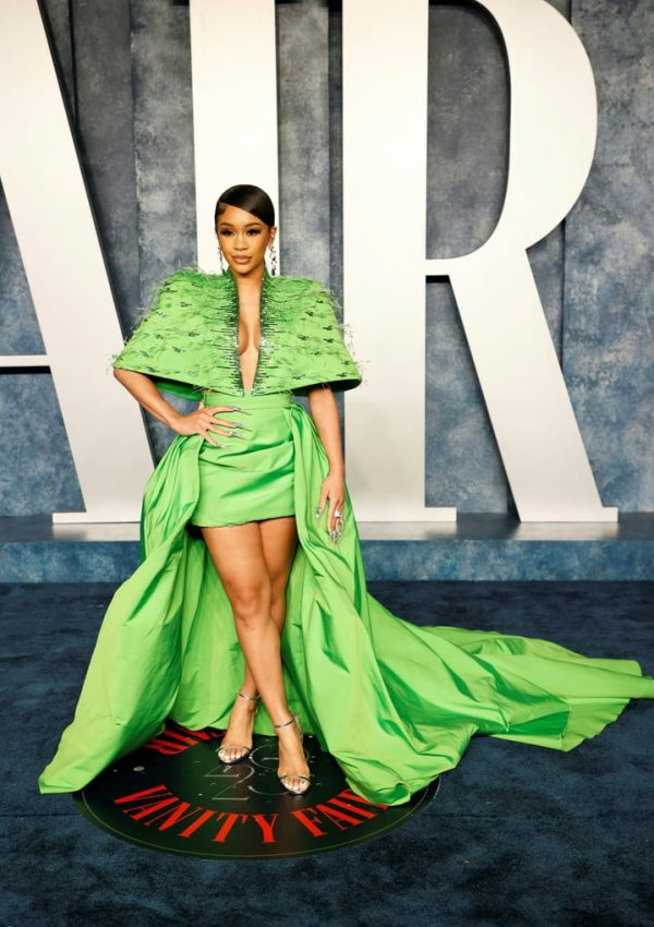 Saweetie wore Georges Chakra Couture @ 2023 Vanity Fair Oscars party