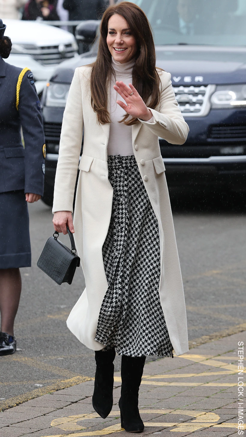 Kate Middleton wears Ivory Coat @ South Wales Visit Ahead of a Special ...