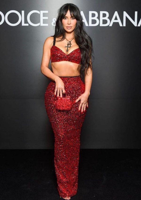 Kim Kardashian wore Vintage  Dolce & Gabbana @ D& G Fall 2023 Milan Show
