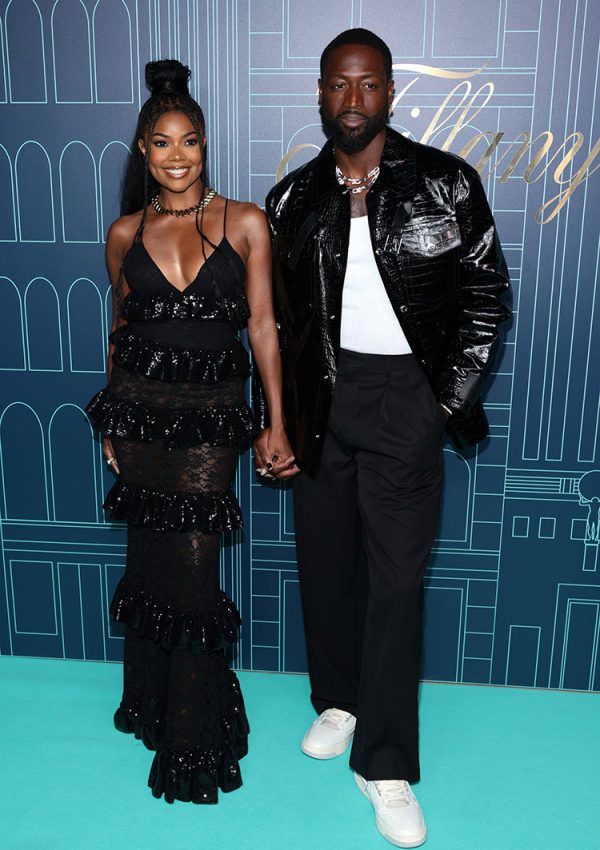 Gabrielle Union Wore Elie Saab & Dwyane Wade Wore Versace To The Tiffany & Co. NYC Flagship Store Reopening