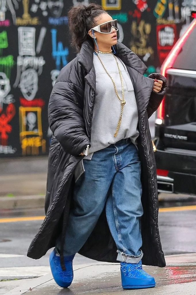 Rihanna in Norma Kamali Sleeping Bag Coat @ Los Angeles March 22