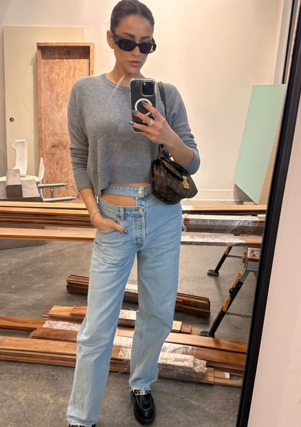 Shay Mitchell carries Louis Vuitton Reversed Monogram Bag  @ Instagram Story March 27, 2023