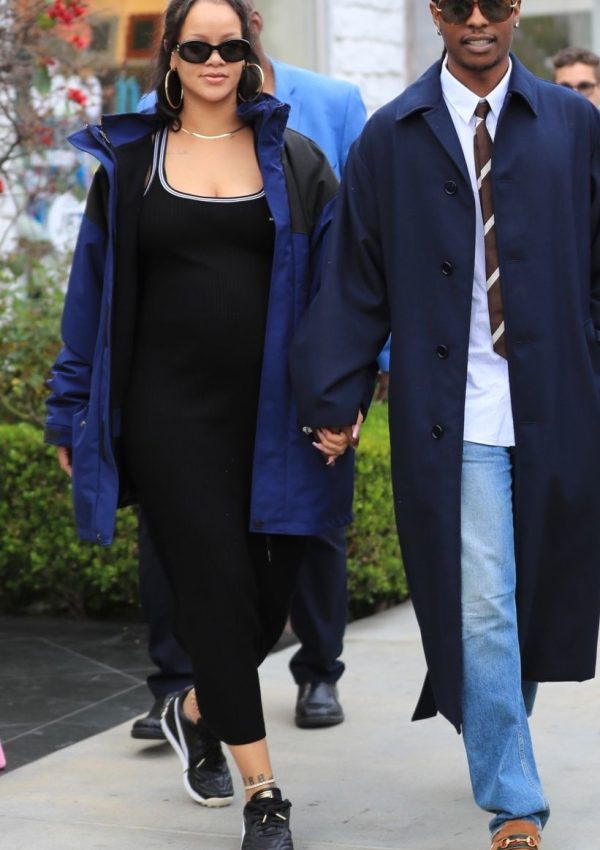 Pregnant Rihanna  wore Miu Miu Dress @ Los Angeles April 12, 2023