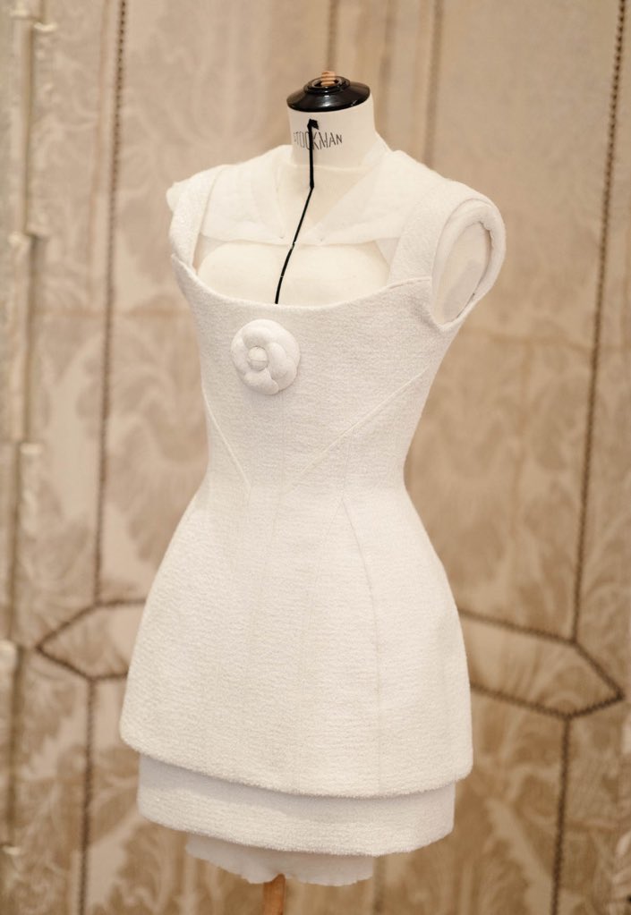 Chanel Neoprene Mini Dress with Pearls  Vintage Grace