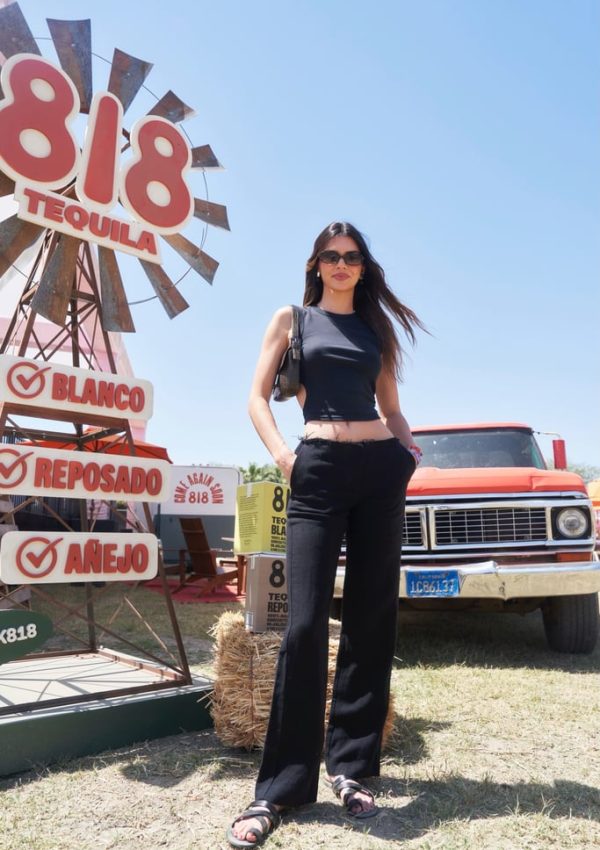 Kendall Jenner Dressed in Black @  Coachella  2023