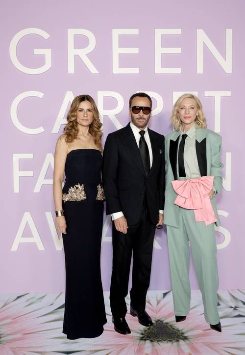 Livia Firth, Tom Ford, and Cate Blanchett @ Green Carpet Fashion Awards 2023