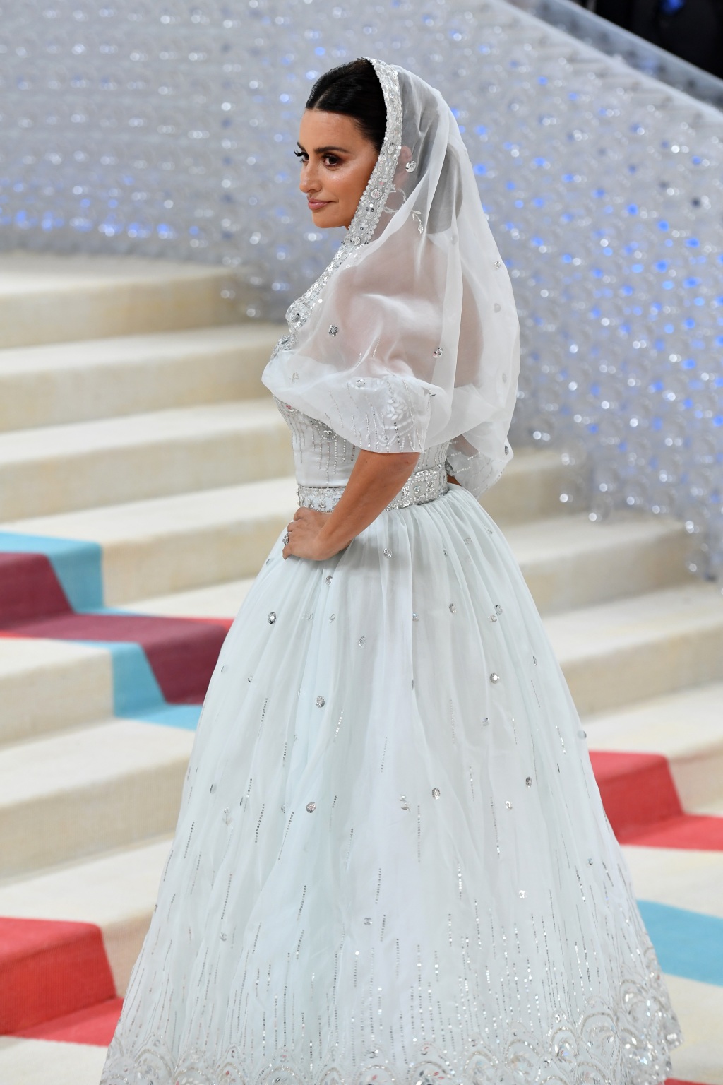 Penelope Cruz wears Sheer Hooded Gown @ Met Gala 2023