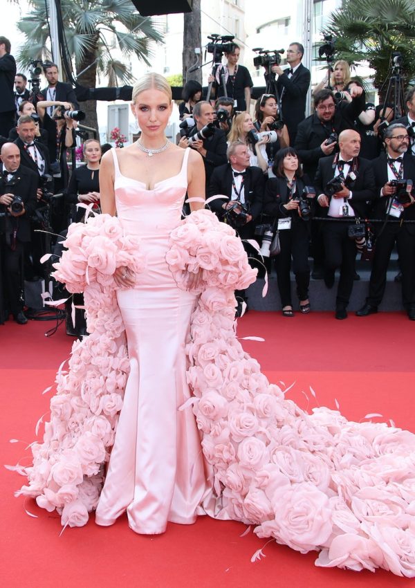 Leonie Hanne wore Pink Nicole + Felicia Gown @ the “Asteroid City”  Cannes Premiere