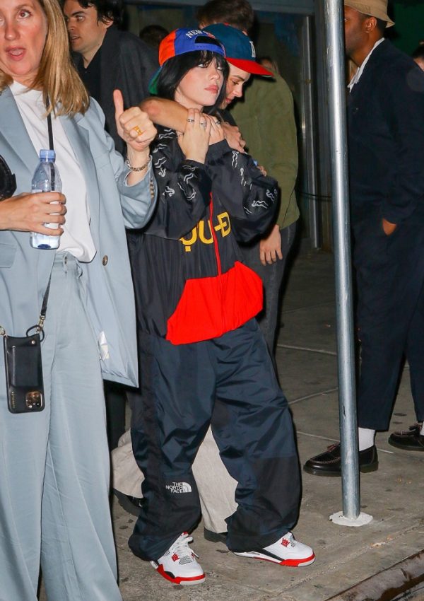 Billie Eilish  in baggy pants and a jacket @ Met Gala  After Party 2023