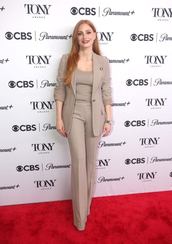 JESSICA CHASTAIN IN MICHAEL KORS COLLECTION  @ Tony Awards Meet The Nominees press event 2023