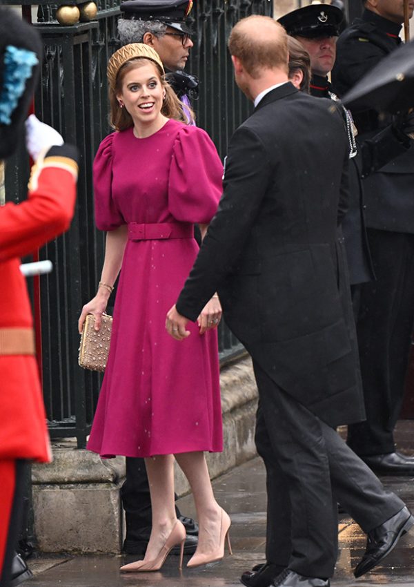 Princess Beatrice  wore   Hot Pink Dress @ King Charles’ Coronation