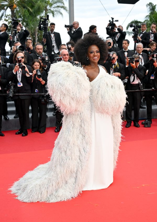 Viola Davis  in white  Valentino Couture @ “Monster” Screening  in Cannes