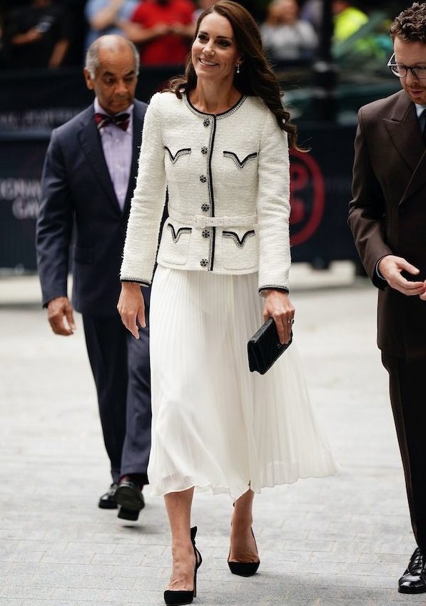 Kate Middleton  wears Self-Portrait @ National Portrait Gallery  Reopening in London
