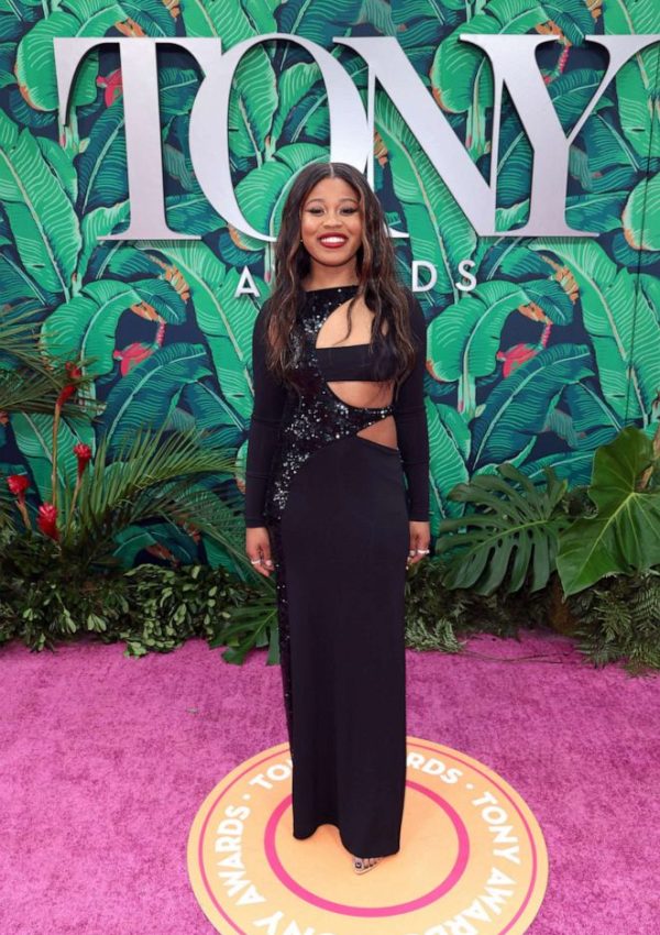 Dominique Fishback  wore  Black Cut-Out Dress @ Tony Awards 2023